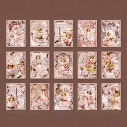 IMAGES POUPEES ROSE POUR ATC J. 30 PIECES 10 CM x 14 CM