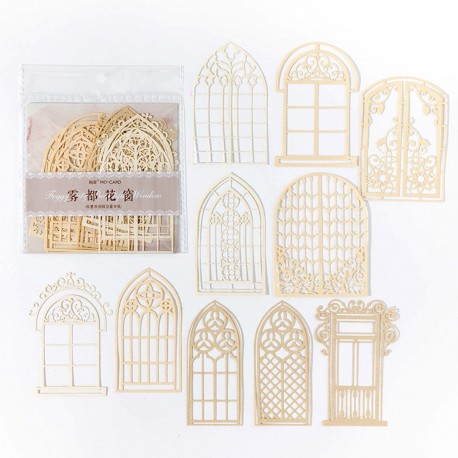 FENETRES DENTELLE EN PAPIER 10 PIECES